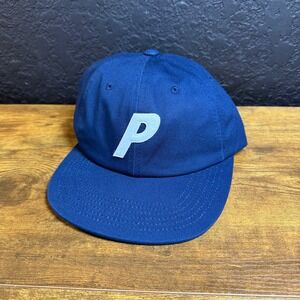 Palace Skateboard P Logo Twill Pal‎ Baseball Cap FW20 Navy Blue Strap Cotton